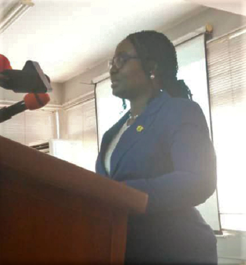 COP Mrs Maame Yaa Tiwaa Addo-Danquah speaking at the opening of the conference COP Mrs Maame Yaa Tiwaa Addo-Danquah speaking at the opening of the conference
