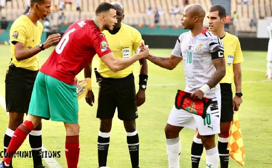 Andre Ayew (right) is confident Ghana will go through to next game Andre Ayew (right) is confident Ghana will go through to next game