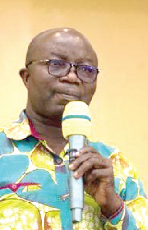 Mr Osei Assibey Antwi addressing members of the La Dade-Kotopon NASPA Mr Osei Assibey Antwi addressing members of the La Dade-Kotopon NASPA