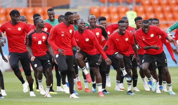 Senegal players training ahead of today's match Senegal players training ahead of today's match