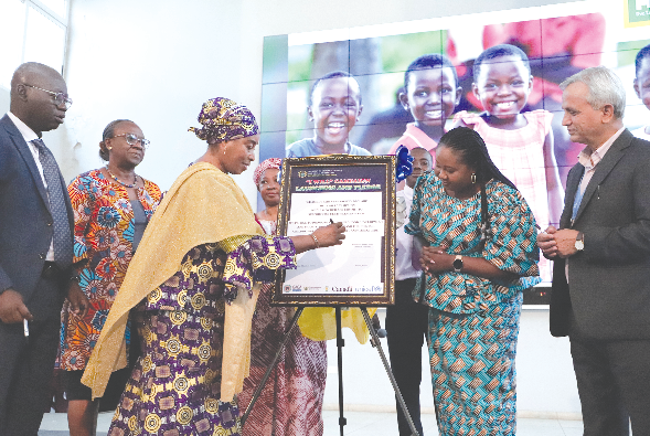 Hajia Lariba Zuweira Abudu (3rd from left), Minister Designate for Gender, Children and Social Protection signing the “I Will” Campaign. Looking on are Francisca Oteng Mensah (2nd from right), Chairperson, Parliamentary Select Committee on Gender and Children and other guests Picture: EDNA SALVO-KOTEY Hajia Lariba Zuweira Abudu (3rd from left), Minister Designate for Gender, Children and Social Protection signing the “I Will” Campaign. Looking on are Francisca Oteng Mensah (2nd from right), Chairperson, Parliamentary Select Committee on Gender and Children and other guests Picture: EDNA SALVO-KOTEY