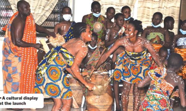 A cultural display at the launch A cultural display at the launch