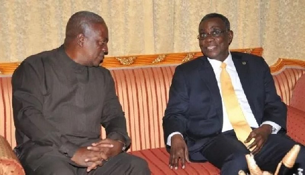 Former President John Dramani Mahama (left) with late President John Evans Atta Mills Former President John Dramani Mahama (left) with late President John Evans Atta Mills