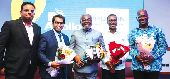 Dr Anthony Nsiah-Asare (middle), Presidential Advisor on Health, with the management of the Apollo Proton Cancer Centre Dr Anthony Nsiah-Asare (middle), Presidential Advisor on Health, with the management of the Apollo Proton Cancer Centre