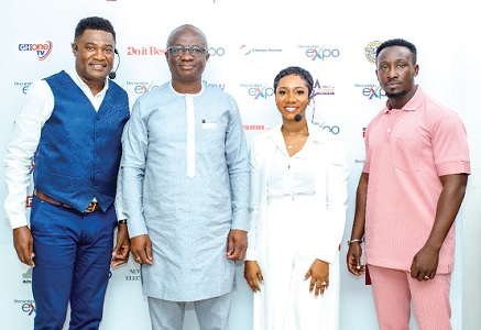 Mandy Louis (3rd from left), CEO of DecorSign; Abdullah Abanga (2nd from left), Deputy Minister of Works and Housing; Samuel M. Quartey (left) and Yaw Appiah Kubi, both, board members of DecorSign Mandy Louis (3rd from left), CEO of DecorSign; Abdullah Abanga (2nd from left), Deputy Minister of Works and Housing; Samuel M. Quartey (left) and Yaw Appiah Kubi, both, board members of DecorSign