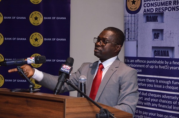 Kofi Assan, the Western Region Manager of BoG Bank customers asked to report illegal charges slapped on them