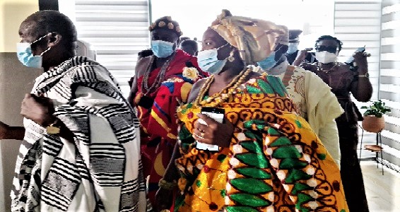  Some of the dignitaries at the unveiling ceremony inspecting the facilities at the centre