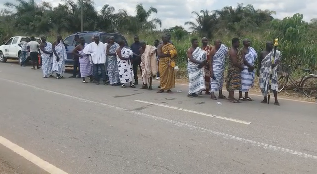 The delegation from the Anhwiaso Traditional Area