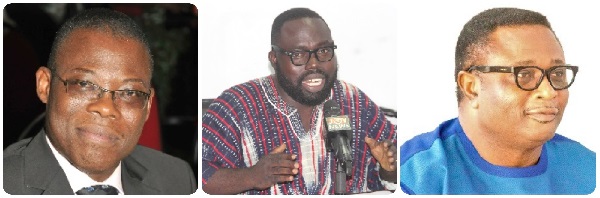  From L-R: Fifi Fiavi Kwetey - Aspirant for General Secretary; Dr Peter Boamah Otokunor - General Secretary hopeful and Elvis Afriyie Ankrah - Aspirant for General Secretary 