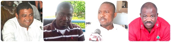 From L-R: Joseph Yamin - National Organiser hopeful; Sidii Abubakar Musah  - National Organiser hopeful; Solomon Yaw Nkansah - National Organiser hopeful and Joshua Akamba — Incumbent National Organiser 