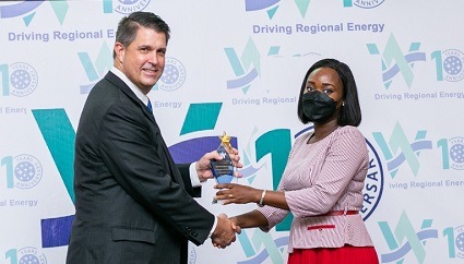 Mr Germani Presenting Long Service Staff Award to Sylvia Ashley