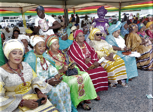 • Some of the members of the Hausa community at the ceremony