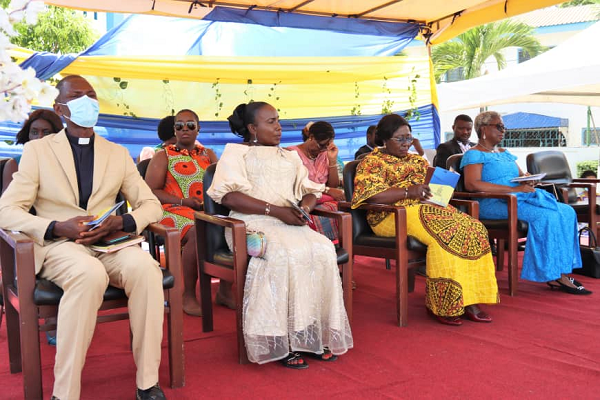 Justice Mrs Afia Serwah Asare-Botwe seated 2nd left with some dignitaries at the event, including the Chief of Staff at the Office of the President, Madam Frema Osei Opare (2nd right)