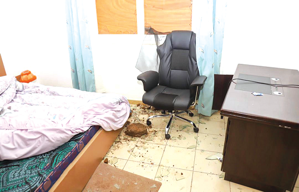 One of the rooms that has been vandalised by the youth