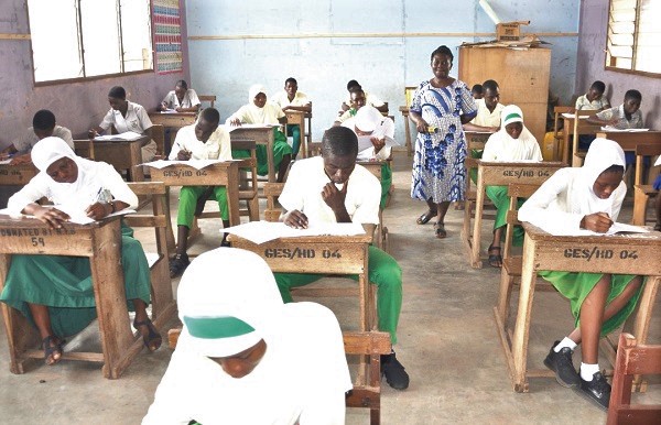 BECE candidates at the Ho-Kpodzi EP JHS D Centre