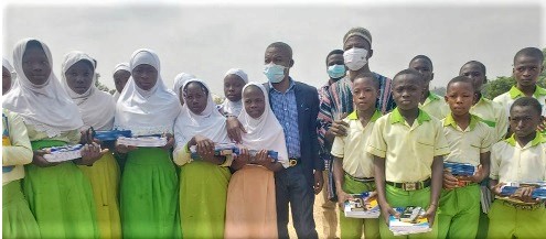 Some of the beneficiaries after receiving their school supplies Some of the beneficiaries after receiving their school supplies