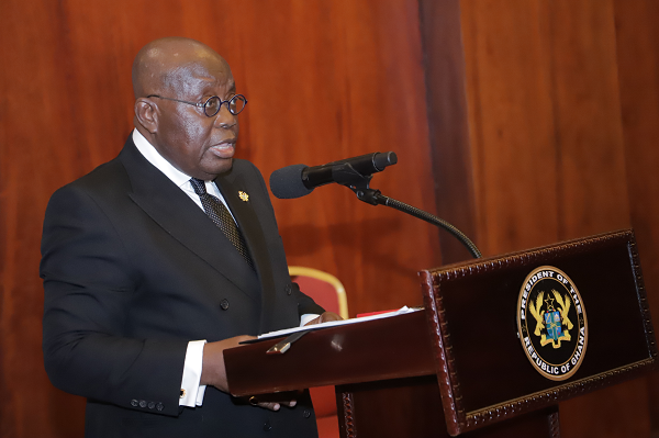 President Akufo-Addo addressing a meeting with members of the Council of State. Picture: SAMUEL TEI ADANO President Akufo-Addo addressing a meeting with members of the Council of State. Picture: SAMUEL TEI ADANO