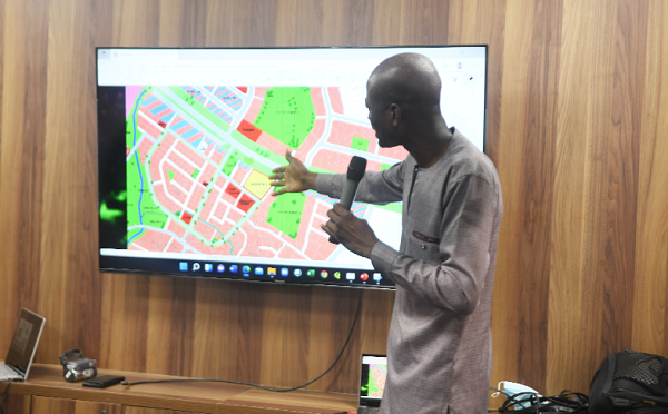 Benito Owusu-Bio (left), a Deputy Minister of Lands and Natural Resources, briefing the media on the reconstruction of Appiatse. Benito Owusu-Bio (left), a Deputy Minister of Lands and Natural Resources, briefing the media on the reconstruction of Appiatse.