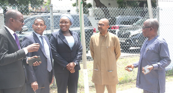 Roland Affail Monney (left) interacting with Abdourahamane Dialo (2nd from left), UNESCO Representative in Ghana; Fatimatu Abubakari (middle), a Deputy Minister of Information, Irchad Razaaly (2nd rom right), the EU Ambassador to Ghana, and Yaw Boadu-Ayeboafoh (right), Chairman, National Media Commission, after the Press Freedom Day celebration. Pictures: BENEDICT OBUOBI Roland Affail Monney (left) interacting with Abdourahamane Dialo (2nd from left), UNESCO Representative in Ghana; Fatimatu Abubakari (middle), a Deputy Minister of Information, Irchad Razaaly (2nd rom right), the EU Ambassador to Ghana, and Yaw Boadu-Ayeboafoh (right), Chairman, National Media Commission, after the Press Freedom Day celebration. Pictures: BENEDICT OBUOBI