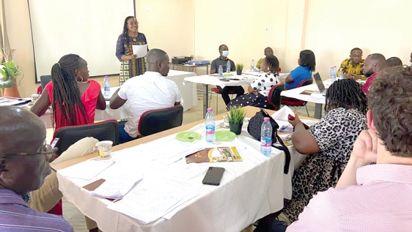 Nafi Chinery, West Africa Regional Manager in Charge of Nigeria and Ghana at NRGI addressing participants in the workshop