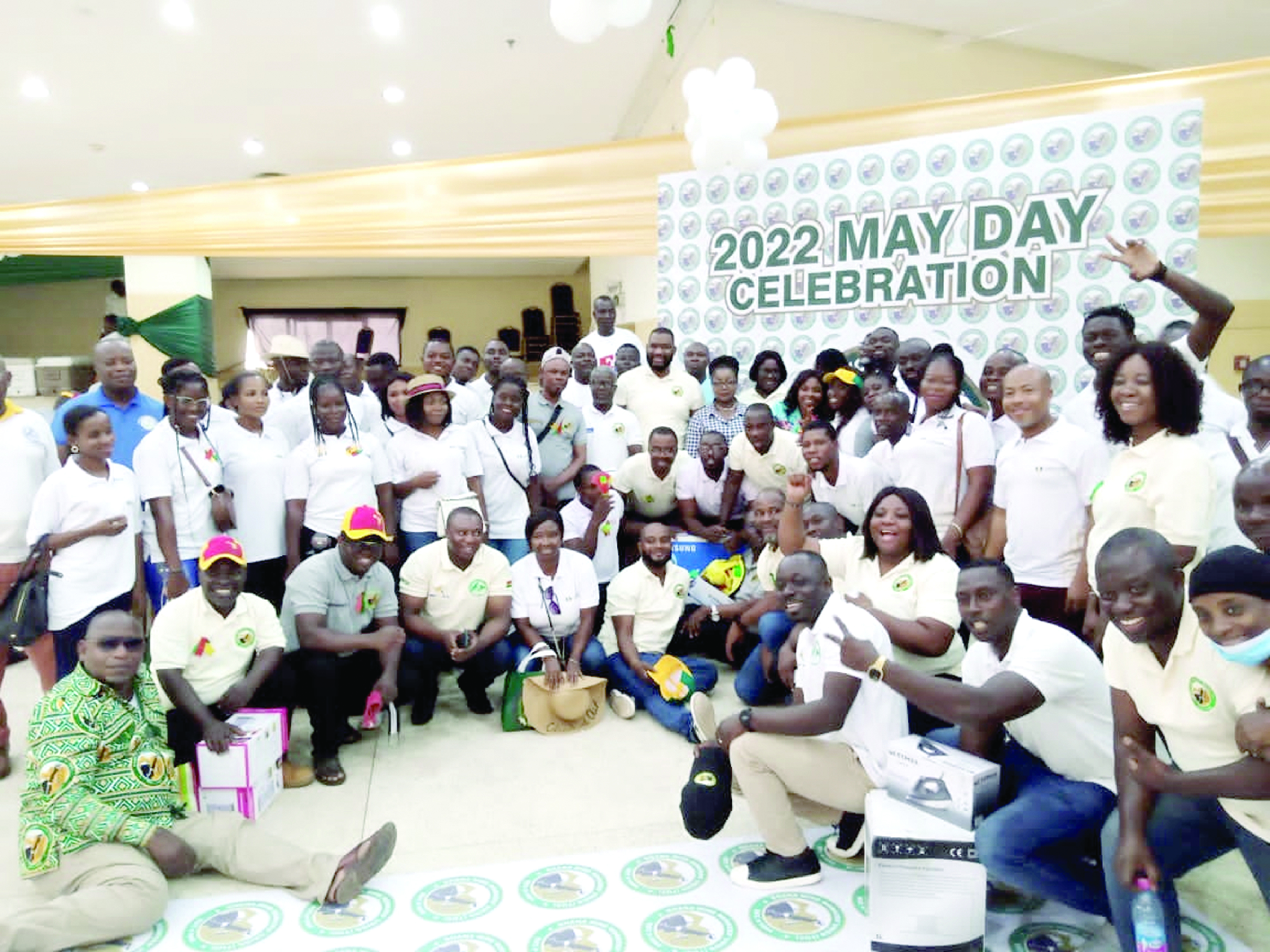 Members of the Ghana Mineworkers Union during their May Day funfair  