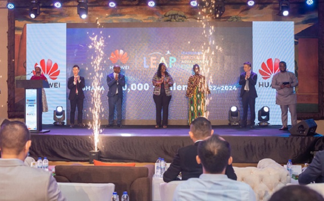 (From Left: Mr. Tommy Zhou, Managing Director of Huawei Ghana, Hon. John Ntim Fordjour, Deputy Minister of Education, Hon Ursula Owusu-Ekuful, Minister for Communications and Digitalisation, Hon. Ama Pomaa Boateng, Deputy Minister for Communications and Digitalisation Mr. Yang Chen, Huawei Southern Africa Vice President) (From Left: Mr. Tommy Zhou, Managing Director of Huawei Ghana, Hon. John Ntim Fordjour, Deputy Minister of Education, Hon Ursula Owusu-Ekuful, Minister for Communications and Digitalisation, Hon. Ama Pomaa Boateng, Deputy Minister for Communications and Digitalisation Mr. Yang Chen, Huawei Southern Africa Vice President)