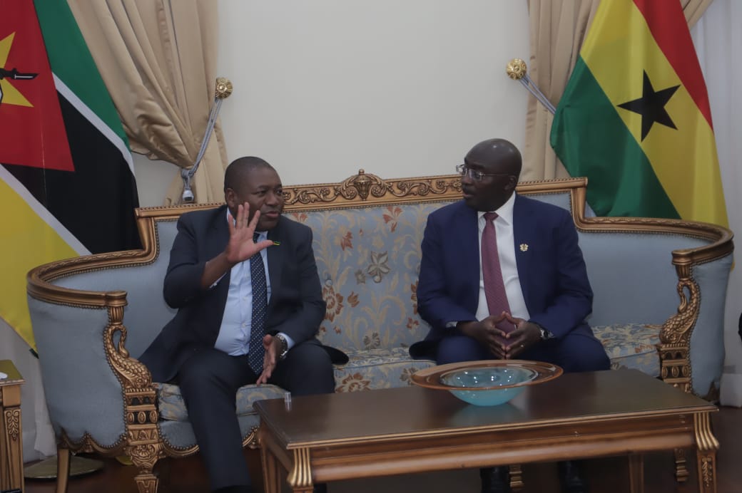 President of Mozambique, Mr Filipe Jacinto Nyusi in talks with Vice President Dr Mahamudu Bawumia President of Mozambique, Mr Filipe Jacinto Nyusi in talks with Vice President Dr Mahamudu Bawumia
