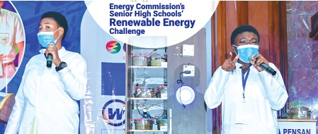 FLASHBACK: Students of Gyaama Pensan Senior High Technical School, last year’s winners, making a presentation at the grand finale 