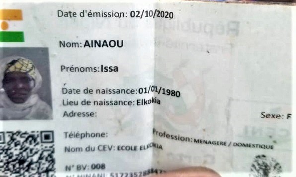 A travelling document of one of the beggars. Picture: Suleiman Mustapha