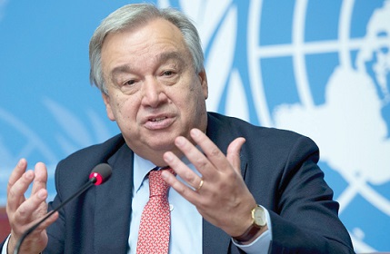 António Guterres, Secretary-General, United Nations, calling for a united front and collective action to deal with the climate crisis António Guterres, Secretary-General, United Nations, calling for a united front and collective action to deal with the climate crisis