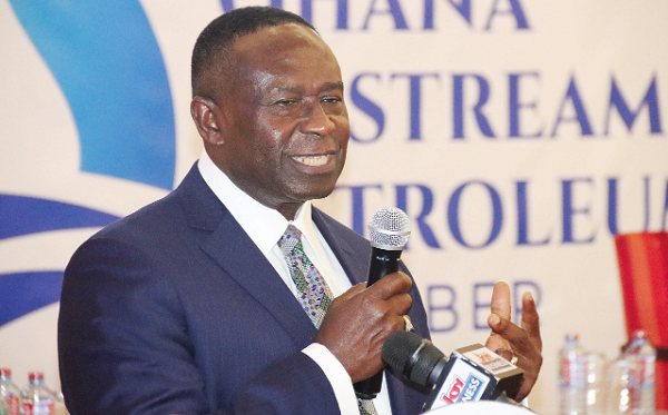 Joe Mensah, Vice President, Kosmos Energy, addressing the conference.  Picture: ELVIS NII NOI DOWUONA