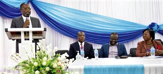 Dr Clifford Braimah, Managing Director of the Ghana Water Company Limited, addressing the induction ceremony Dr Clifford Braimah, Managing Director of the Ghana Water Company Limited, addressing the induction ceremony