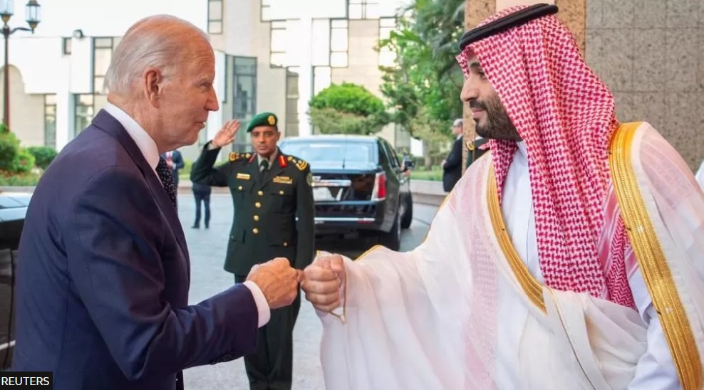 President Biden fist bumped the Saudi crown prince in July Mohammed bin Salman: Saudi leader given US immunity over Khashoggi killing