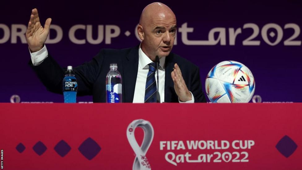 World Cup 2022: Fifa president Gianni Infantino accuses West of 'hypocrisy' World Cup 2022: Fifa president Gianni Infantino accuses West of 'hypocrisy'