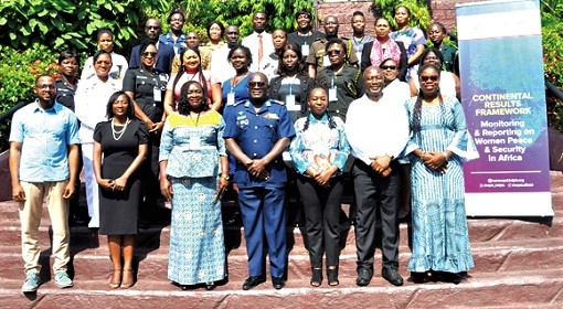 Air Commodore Arko-Dadzie (4th from left), Deputy Commandant of the KAIPTC, with some of the participants and resource persons Air Commodore Arko-Dadzie (4th from left), Deputy Commandant of the KAIPTC, with some of the participants and resource persons