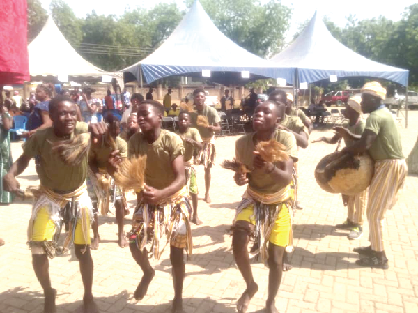 Members of the Golombo group performing at the festival in Bolgatanga Members of the Golombo group performing at the festival in Bolgatanga