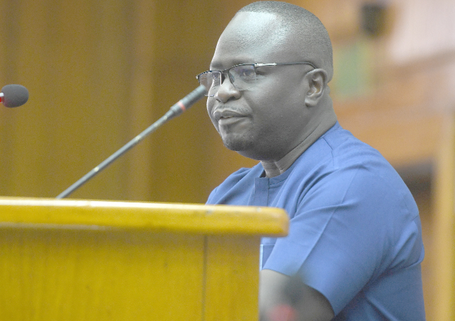  Professor Samuel Kobina Annim (inset), Government Statistician, speaking at the Association of Ghana Industries Annual General Meeting
