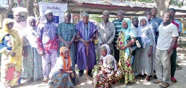Phanuel Yawson (right) with Group Farmers Phanuel Yawson (right) with Group Farmers