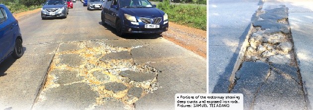 Motorway deteriorates - Patched portions rot away Motorway deteriorates - Patched portions rot away