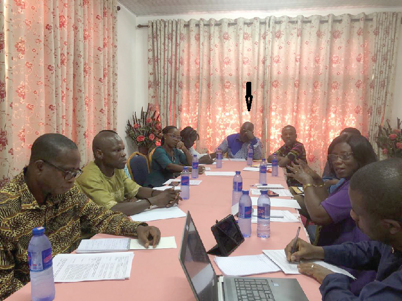 Dr Frederick Amu-Mensah (arrowed), National Chapter Coordinator, ATPS, with participants in the meeting Let technology, innovation drive policies — Researcher
