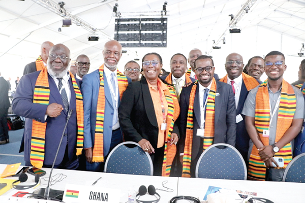 Ursula Owusu-Ekuful (middle), Minister for Communications and Digitalisation, with Ghana’s delegation at the ITU Plenipotentiary in Bucharest, Romania. Ursula Owusu-Ekuful (middle), Minister for Communications and Digitalisation, with Ghana’s delegation at the ITU Plenipotentiary in Bucharest, Romania.