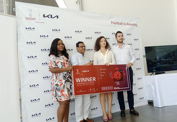 Four of the five winners who will be going to Qatar 2022