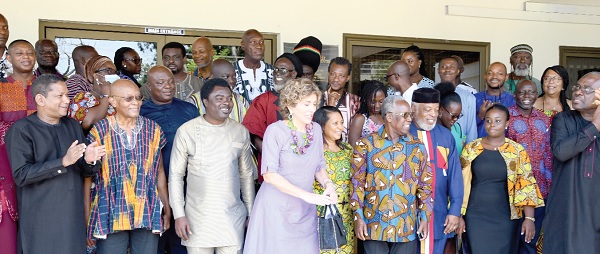 Abdourahamane Diallo (left), UNESCO representative in Ghana, with the participants after the workshop. Picture: EBOW HANSON Abdourahamane Diallo (left), UNESCO representative in Ghana, with the participants after the workshop. Picture: EBOW HANSON