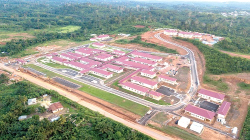 An aerial view of the Twifo Atti Morkwa District Hospital at Twifo Praso 