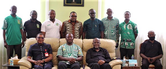 Hackman Owusu-Agyeman (seated right), with Kobby Asmah (seated left), Editor, Graphic; Dr Ernest Anthony Osei (seated 2nd from left), Global President of APSU, and other members of the APSU leadership that commiserated with the former minister of state and Member of Parliament Hackman Owusu-Agyeman (seated right), with Kobby Asmah (seated left), Editor, Graphic; Dr Ernest Anthony Osei (seated 2nd from left), Global President of APSU, and other members of the APSU leadership that commiserated with the former minister of state and Member of Parliament