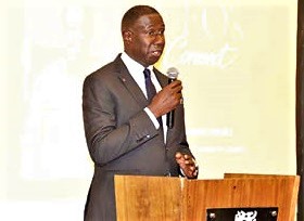 Alexander Nortey, President of CANGHAM, addressing the meeting. Picture: ELVIS NII NOI DOWUONA Alexander Nortey, President of CANGHAM, addressing the meeting. Picture: ELVIS NII NOI DOWUONA
