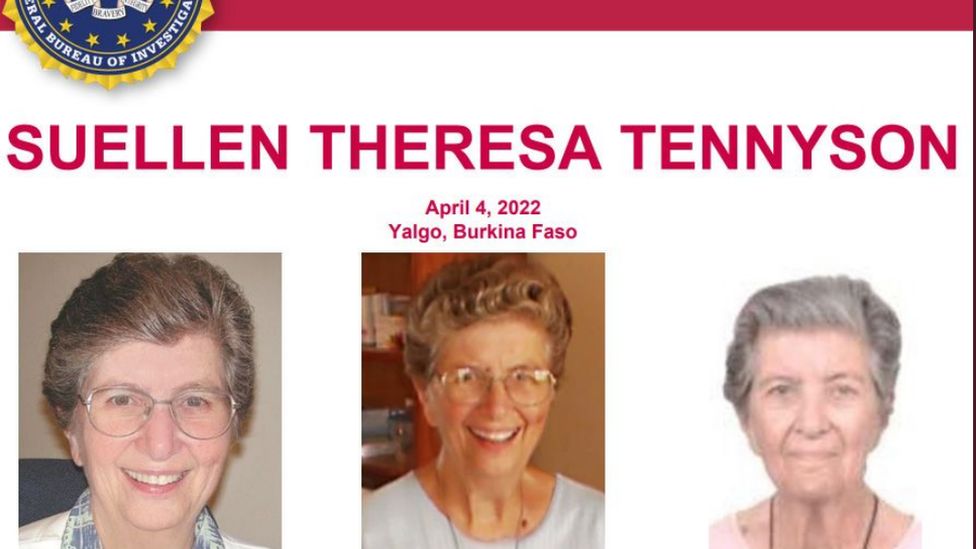 The FBI put out a missing person poster after the nun was kidnapped The FBI put out a missing person poster after the nun was kidnapped