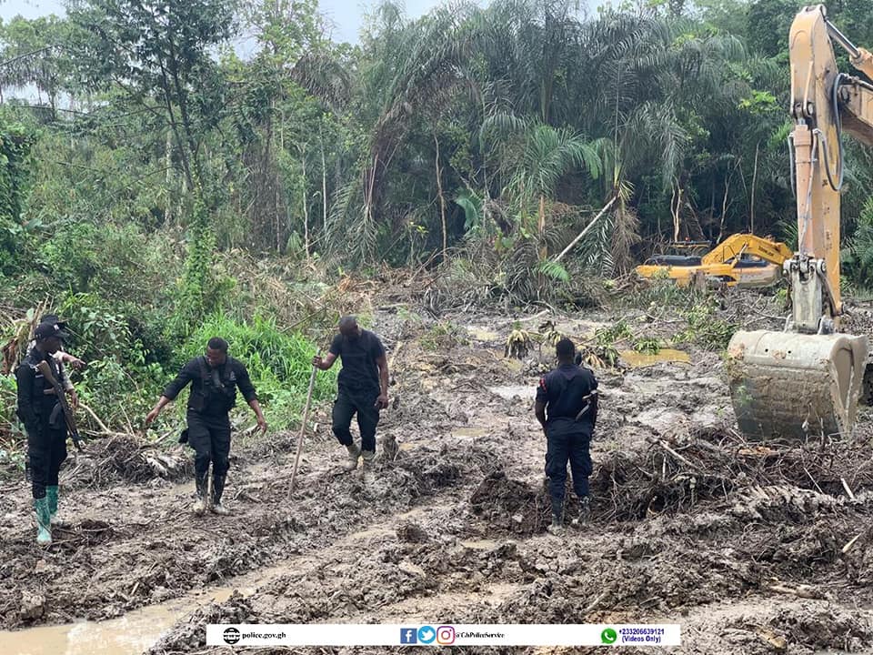 Police retrieve one of the missing Ellembelle excavators, DCE arrested for extortion Police retrieve one of the missing Ellembelle excavators, DCE arrested for extortion