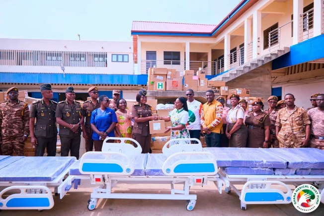 Ghana Medical Trust Fund donates container of medical supplies to Prisons Service