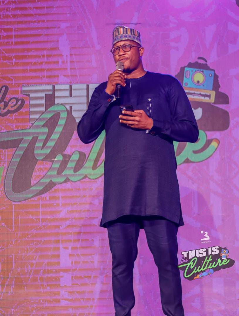 Sadiq Abdullahi, CEO of 3Music TV speaking at the launch Industry players support 3Music TV